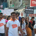 Author with anti trafficking rallyists